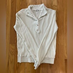 LA made collared waffle long sleeve